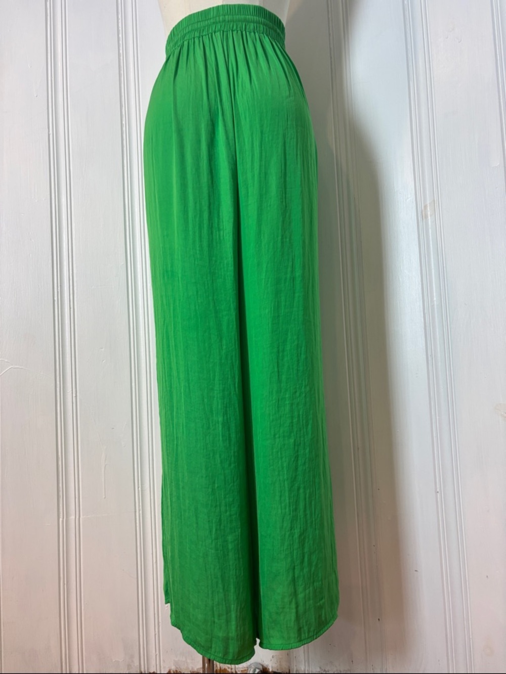 RACHEL Rachel Roy Emerald Green Elastic Waist Wide Leg Pull-On Pants | 1X - Picture 3 of 9